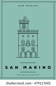 Minimal San Marino City Poster Design