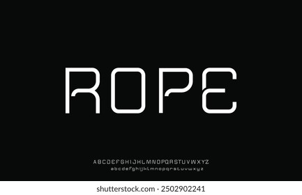 Minimal sans serif display font vector