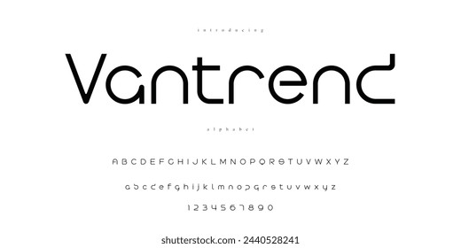 minimal sans serif sci-fi modern alfabet font 