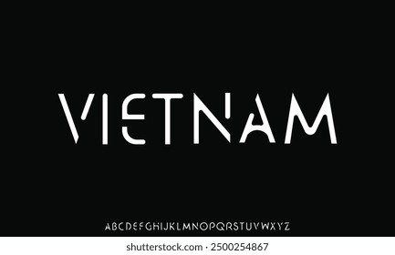 minimal sans serif sci-fi modern alphabet font