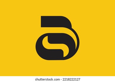 Minimal SB logo. Icon of a BS letter on a luxury background. Logo idea based on the SB monogram initials. Professional variety letter symbol and BS logo on background.
