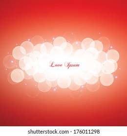 Minimal scalable shiny bokeh light background for web page, brochure, layout - red edition