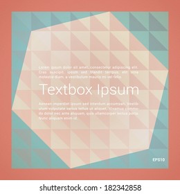 Minimal scalable vector background built of geometric elements for text box, web site banner, cover design - orange, cyan version