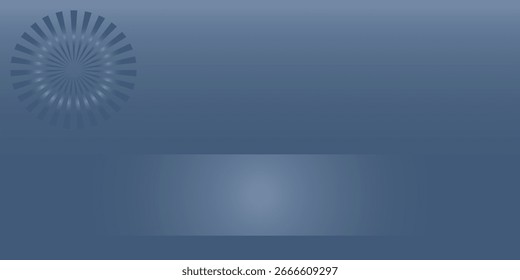 Escena mínima 3D fondo realista. podio azul con efecto de luz
