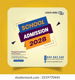 Social Media Post Design Banner der Minimal School 