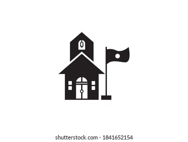 Minimal School vector icon template 