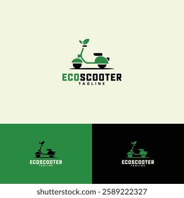 Minimal Scooter logo design template