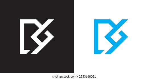 Minimal SD logo. Icon of a DS letter on a luxury background. Logo idea based on the SD monogram initials. Professional variety letter symbol and DS logo on black and blue background.