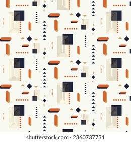 minimal seamless geometric shapes pattern background vector illustration by shabrina iqlil