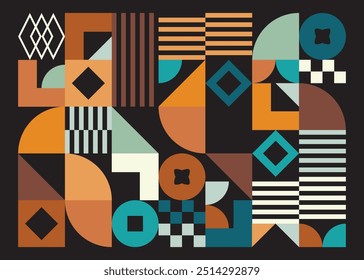 Fundo de geometria uniforme mínimo. ilustração de vetor.
