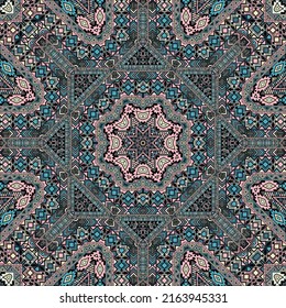 Ornamento mínimo y sin fisuras de la estructura de formas simples de geometría. Motivo gráfico árabe. Impresión de tejido. Geometría de elementos pequeños. Patrón de bordado vectorial.