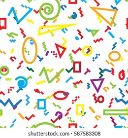 minimal Seamless pattern 80's - 90's years memphis design ..retro texture for your design.illustration can be used for background.