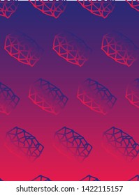 Minimal seamless pattern design. Colorful halftone gradients. Future geometric patterns. Vector template brochures, flyers, presentations, or pattern of product. - Vektor, EPS 10