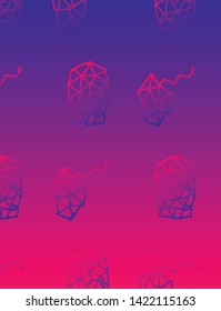 Minimal seamless pattern design. Colorful halftone gradients. Future geometric patterns. Vector template brochures, flyers, presentations, or pattern of product. - Vektor, EPS 10