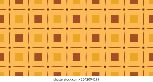 Minimal seamless pattern of evenly spaced squares in a clean grid layout. Modern and versatile, perfect for backgrounds, textiles, web design, or contemporary packaging. Neutral warm colors. EPS 10.
