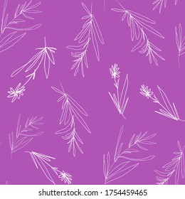 Minimal seamless pattern with hand drawn leaves. Floral pattern for wedding invitations, greeting cards, wallpapers, print, gift wrap.