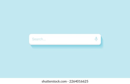 Minimal search bar on blue background