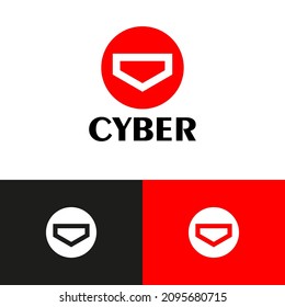 Minimal secuirty logo design concept. Fintech company brand logomark illustration. Can representing defence, cyber, tech, hacker, shield, blockchain. 