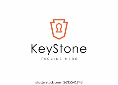 minimal security keystone logo design