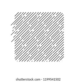 A Minimal Series Cube Vector, White Background and Black Ink Cube Vector Design