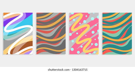 Minimal set abstract background covers design. Colorful halftone gradients. Future geometric patterns. Eps10 vector illustration card banner poster postcard.