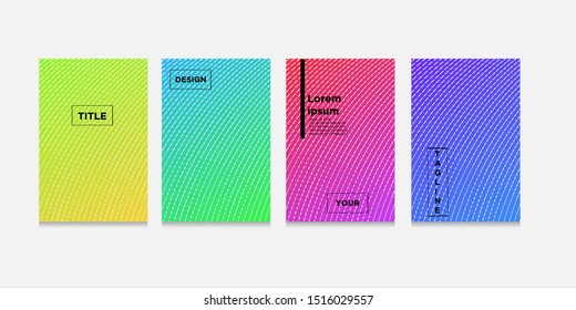 minimal set cover design. Halftone dots full color design. Future geometric patterns. full color