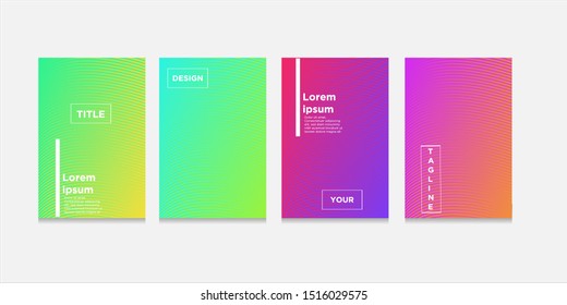 minimal set cover design. Halftone dots full color design. Future geometric patterns. full color