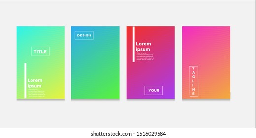 minimal set cover design. Halftone dots full color design. Future geometric patterns. full color