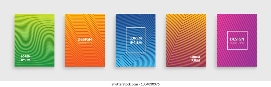 Minimal set covers design. Halftone gradients. Future Poster tem
