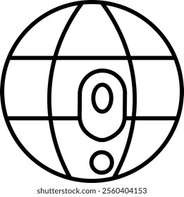 Minimal Set of Map and Location Line Icons. Editable Stroke.