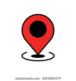 minimal Set of map pin location icons vector icon of simple forms of point of location Location pin icon. Map pin place marker. map pin icon flat vector illustration design.