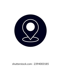 conjunto mínimo de iconos de ubicación del pin del mapa icono vectorial de formas simples de punto de ubicación Icono del pin de ubicación. Marcador de posición del pin de asignación. diseño de ilustración vectorial plana de icono de mapa.