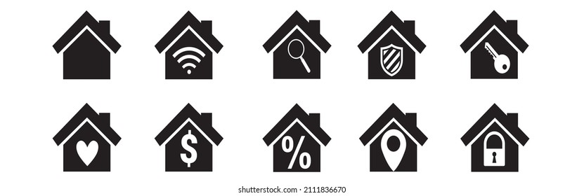 Minimales Set an Smart Home Flat Icon