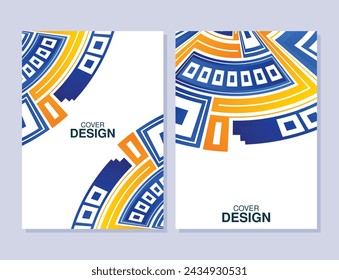 Diseño de cubierta abstracta de forma mínima