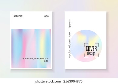 Minimal Shape. Chrome Design. Blue Holograph Flyer. Geometric Mesh. Hologram Texture. Business Metal Backdrop. Fashion Vector. Pink Minimal Shape