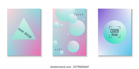 Minimal Shape. Futuristic Bright Template. Creative Elements. Triangle Poster. Blue 3d Set. Holographic Background. Geometric Hipster Placard. Pink Minimal Shape