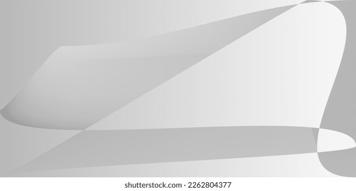 Minimal Shape Grey Dynamic Office Background. Gray Silver Modern Metallic Illustration. Layers Fluid Monochromatic Alluminium Smooth Surface. Smooth Digital Futuristic Technology Gradient Mesh.