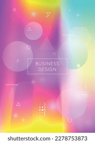 Minimal Shape. Hologram Background. Vibrant Flyer. Abstract Design. Round Poster. Soft Fluorescent Magazine. Summer Dots. Purple Tech Pattern. Violet Minimal Shape