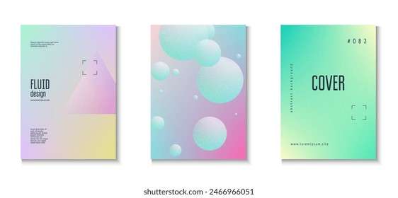 Minimal Shape. Holographic Background. Multyplying Radial Template. Memphis Banner. Vibrant Placard. Noise Abstract Design. Purple Grainy Gradient Set. Violet Minimal Shape
