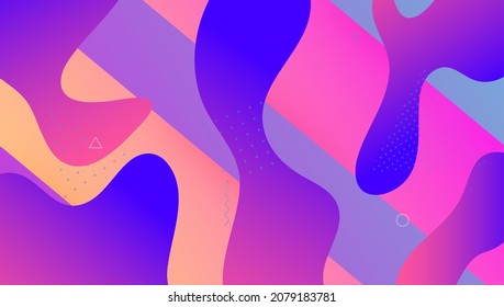 Minimal Shape. Multicolor Invitation. Abstract Shapes. Flow Modern Design. Graphic Frame. Neon Cover. Blue Mobile Banner. 3d Landing Page. Lilac Minimal Shape