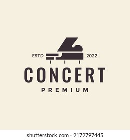 minimal shape piano musical hipster logo design vector graphic symbol icon illustration creative idea