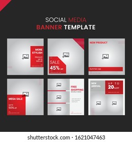 Minimal shape social media banner template set. Design elements for social media stories, story, post, business banner, sales post, flyer, brochure