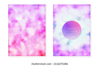 Minimal Shape. Soft Iridescent Backdrop. Science Dots. Shiny Screen. Purple Retro Design. Liquid Pattern. Motion Flyer. Hologram Texture. Violet Minimal Shape