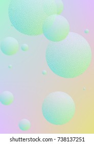 Minimal shapes cover with holographic fluid. Gradient shapes on vibrant background. Modern hipster template for presentation, banner, flyer, report, brochure. Minimal shapes cover in neon colors.