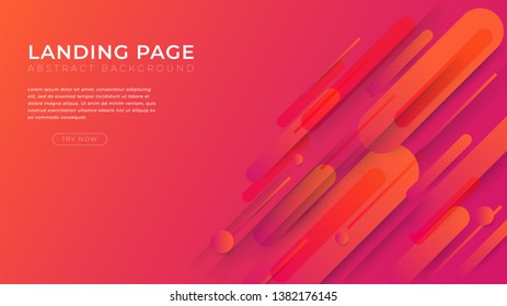 Minimal shapes and geometric trendy gradient composition dynamic background. The creative landing page template for business website design, application, advertise, magazine. Vector illustration


