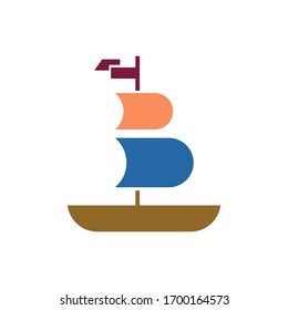 Diseño de icono vectorial de plantilla de logotipo de envío mínimo
