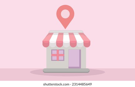 Minimaler Shop mit Kartenstift.