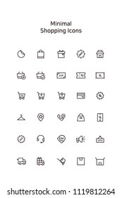 minimal shoping icons