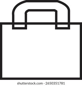 Ícone de saco de compras mínimo — perfeito para design de interface de usuário de varejo, comércio eletrônico, loja on-line ou aplicativo móvel.