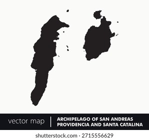 Karte von San Andrés y Providencia, Kolumbien. Ideal für Inseltourismus, karibische Themen, Bildung und tropische Reisedesign-Projekte.	